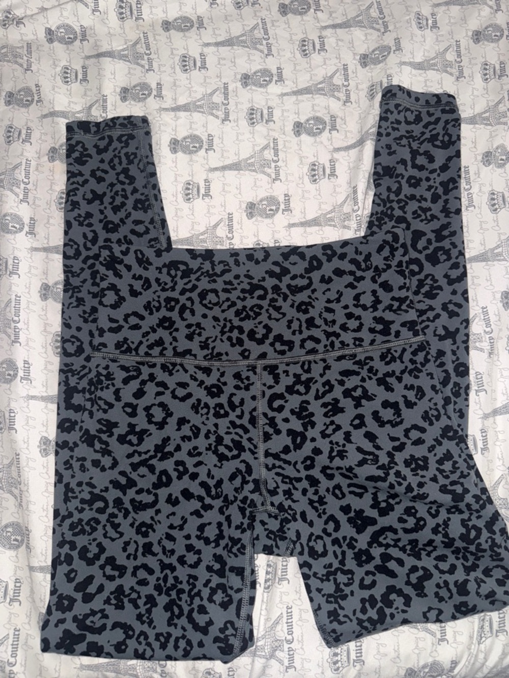 Athleta Gray and Black Leopard Print leggings